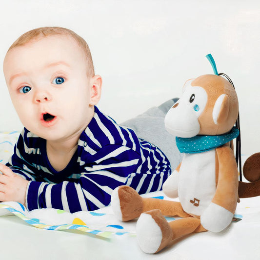Peluche singe musical doux enfant chambre câlin nocturne