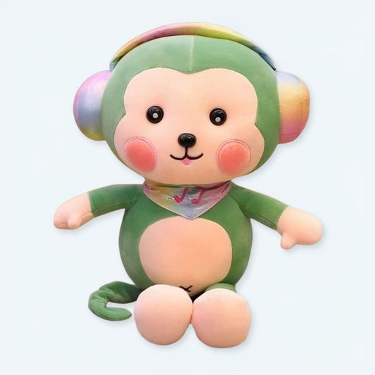 Peluche singe vert adorable doux chambre enfant