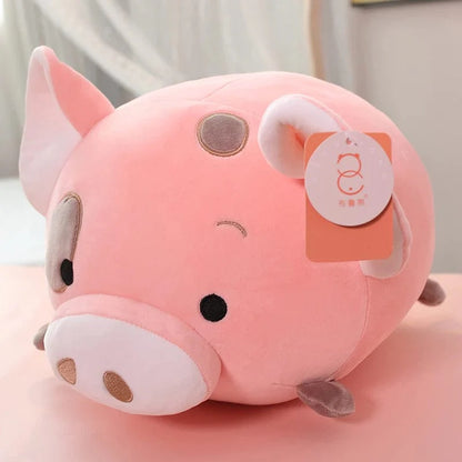 Peluche squishmallow cochon rose tacheté