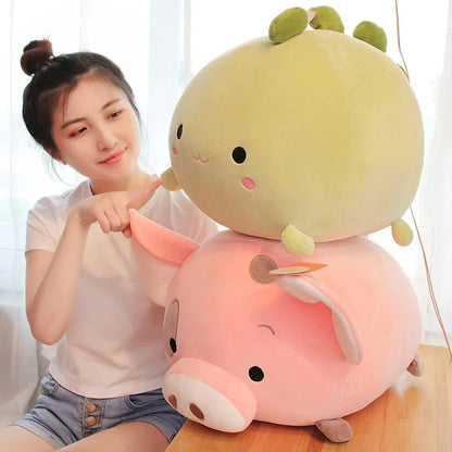 Peluche squishmallow dinosaure vert