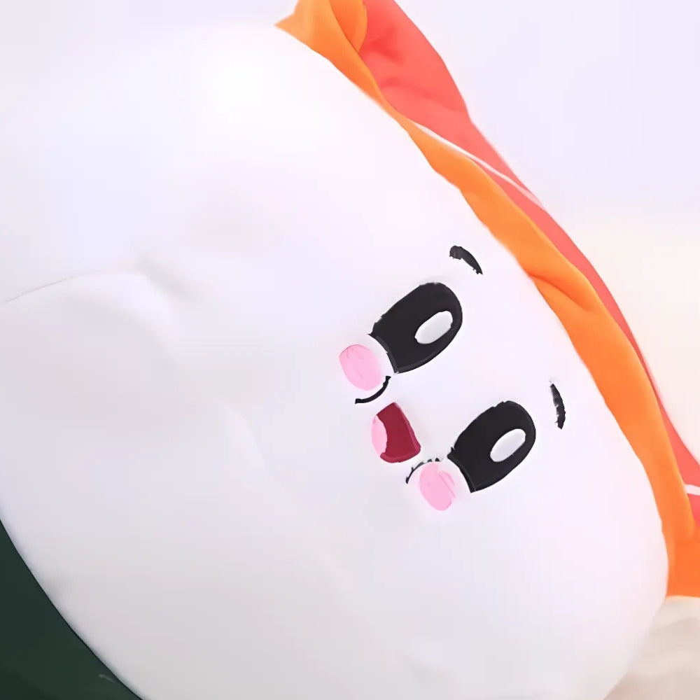 Peluche sushi saumon moelleuse pour enfant chambre cosy