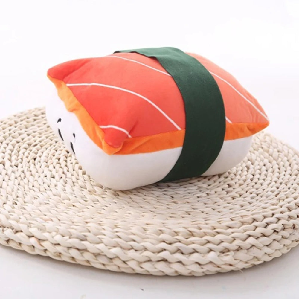 Peluche sushi saumon moelleuse pour enfant chambre cosy