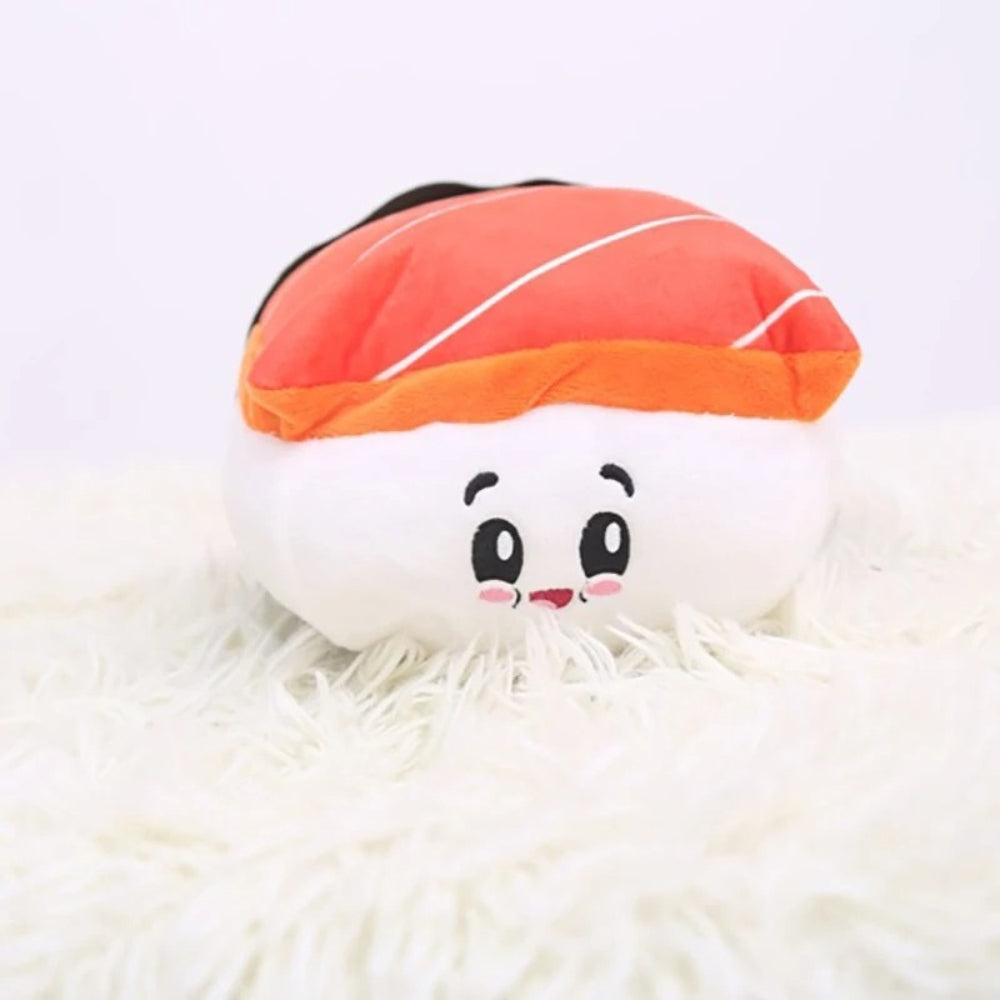 Peluche sushi saumon moelleuse pour enfant chambre cosy