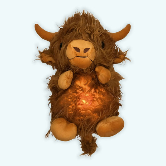 Peluche taureau doux musical apaisant enfant nuit