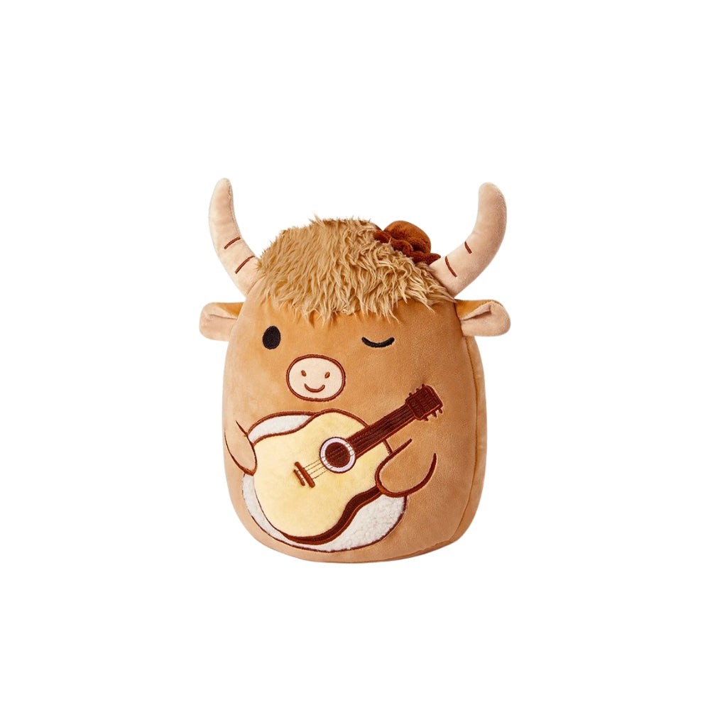 Peluche taureau musicien douce Squishmallow amusant
