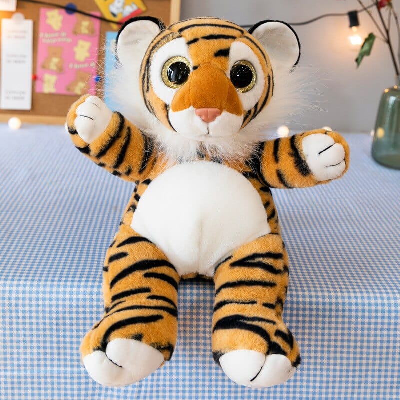 Peluche Tigre Marron  Griffe Velours | Peluche World 25 cm