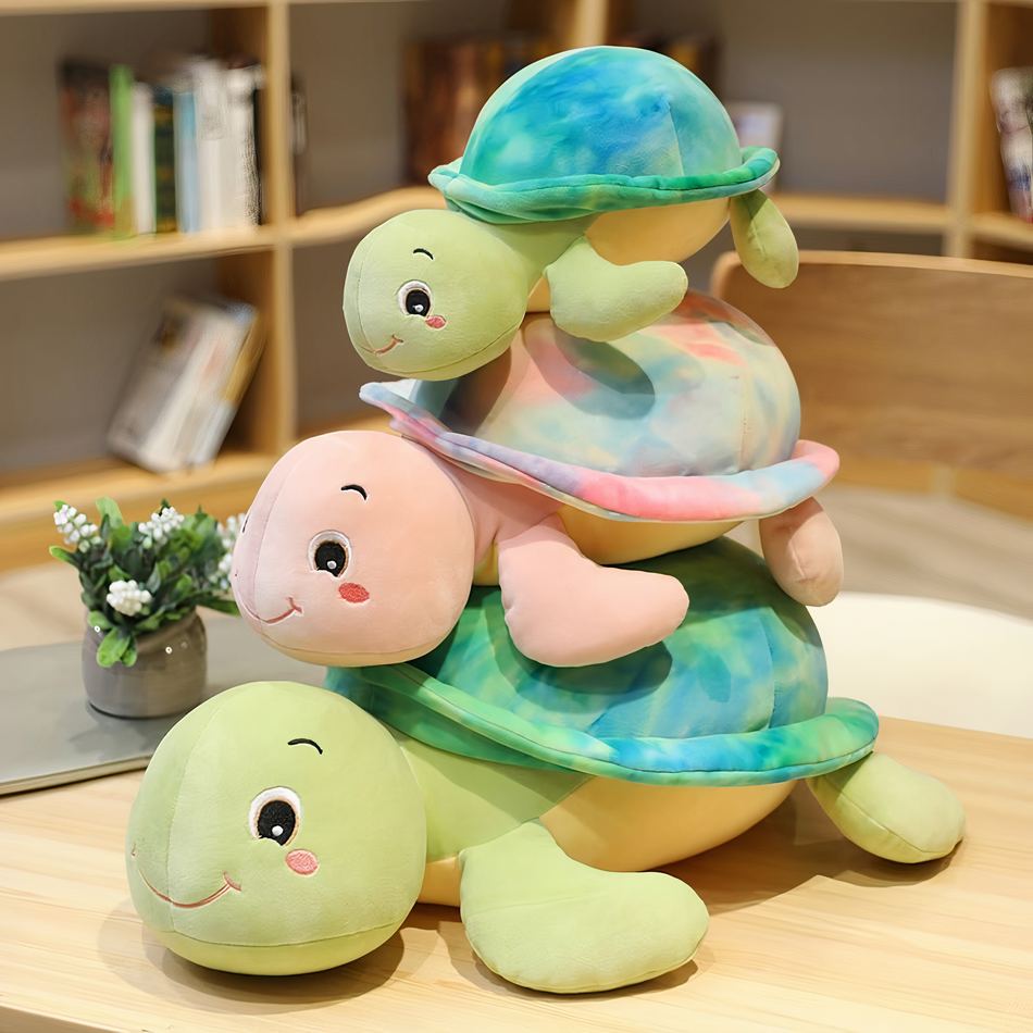Peluche tortue bleue douce enfant océan câlin