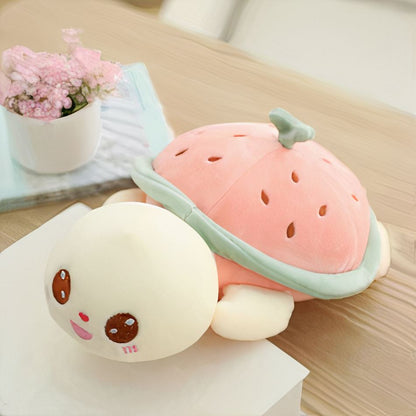 Peluche tortue fruit douce enfant joyeux câlin amusant