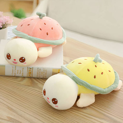 Peluche tortue fruit douce enfant joyeux câlin amusant