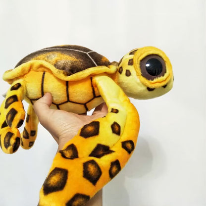 Peluche tortue grands yeux douce câline doudou enfant