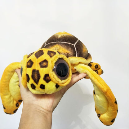Peluche tortue grands yeux douce câline doudou enfant