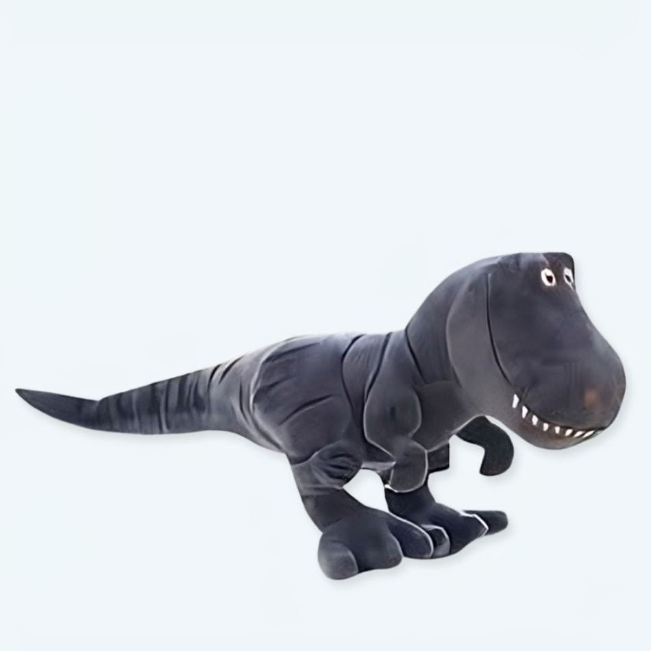 Peluche tyrannosaure gris doux dinosaure enfant câlin