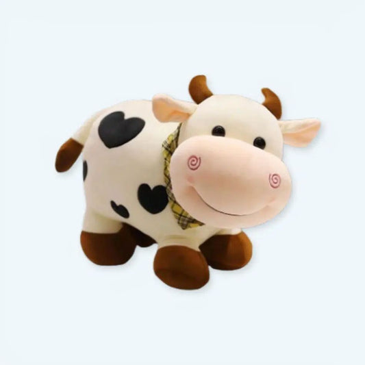 Peluche vache coeur doux motif amour câlin enfant