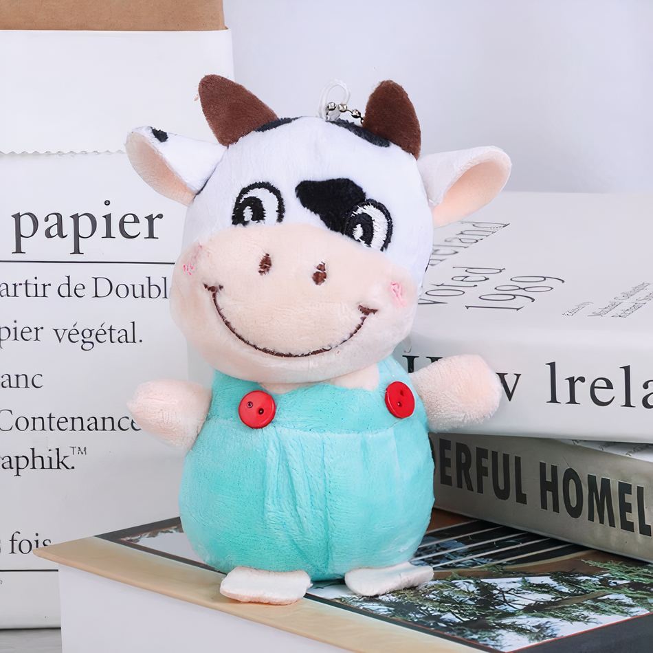 Peluche vache porte-clés mignonne douce cadeau original