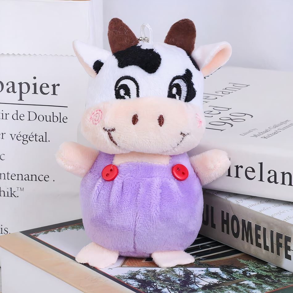 Peluche vache porte-clés mignonne douce cadeau original